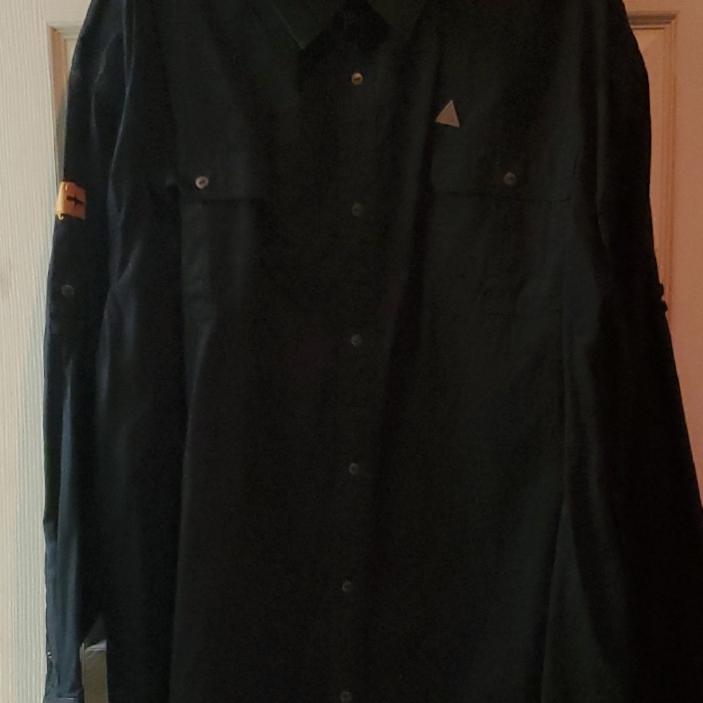 Rocawear Black Casual Button Down Shirt